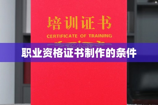 梅列职业资格证书制作的条件