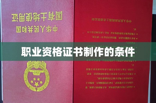 梅列职业资格证书制作的条件