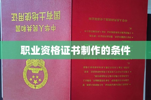 梅列职业资格证书制作的条件